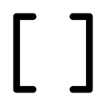 Brackets Square Fill SVG Icon